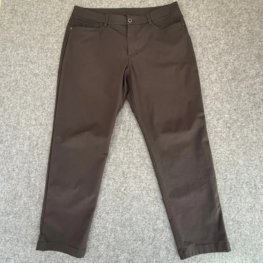 Lululemon ABC Classic Fit 5-Pocket Pant 36x29 Black Warpstreme Office Casual